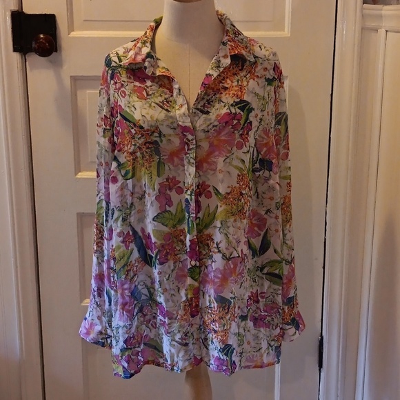 Rafaella Woman 1X button down blouse - Picture 1 of 3